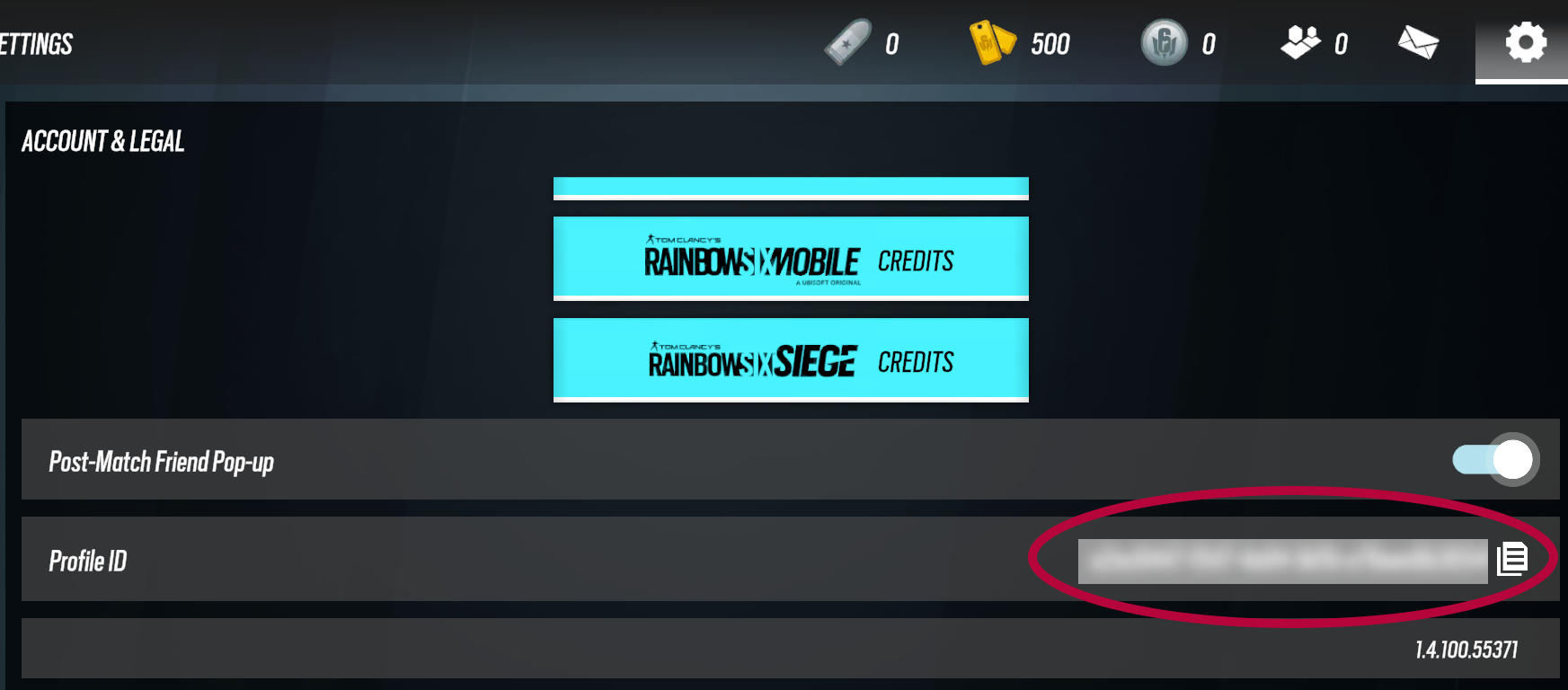 How to find your Rainbow Six Mobile Player ID